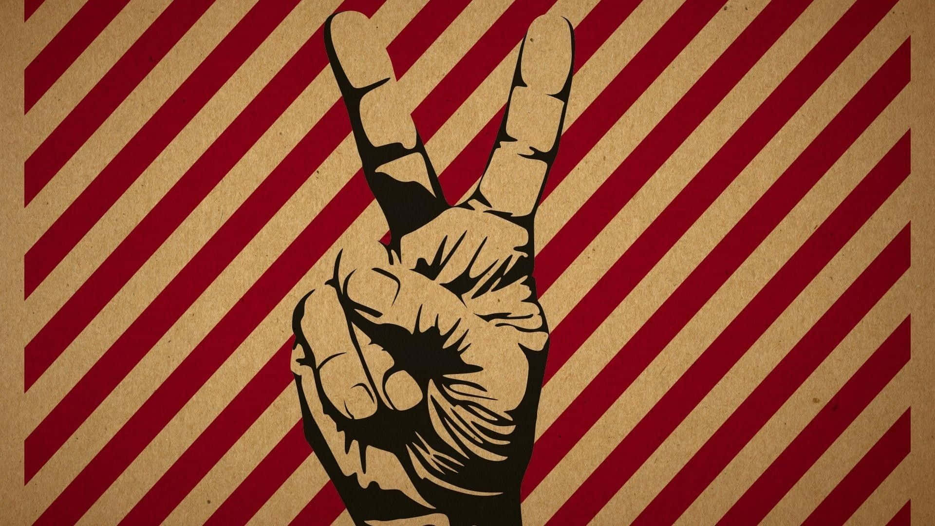 Cool Retro Peace Sign Background