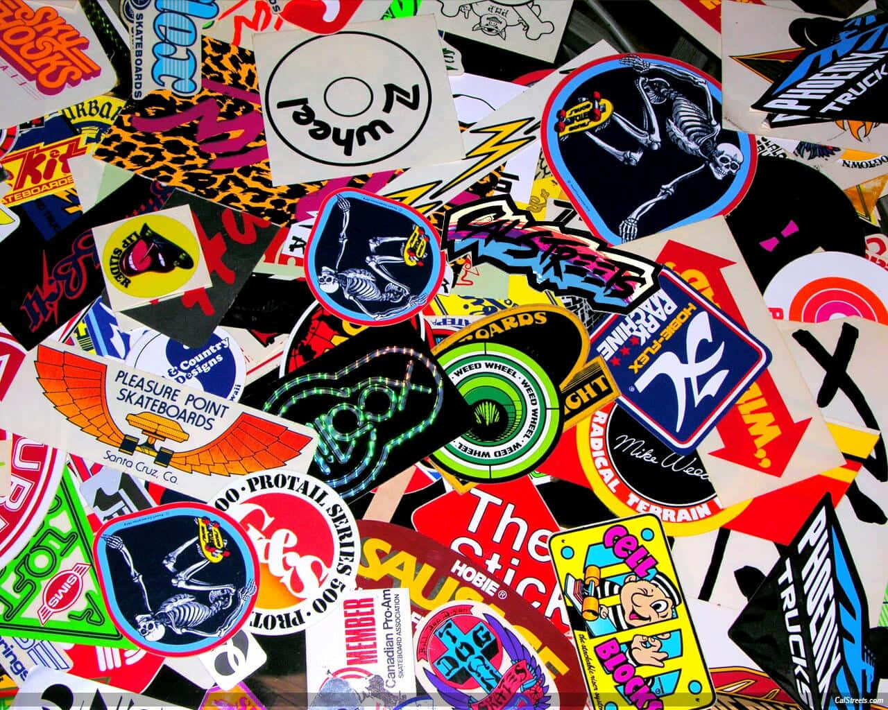 Cool Retro Stickers Background