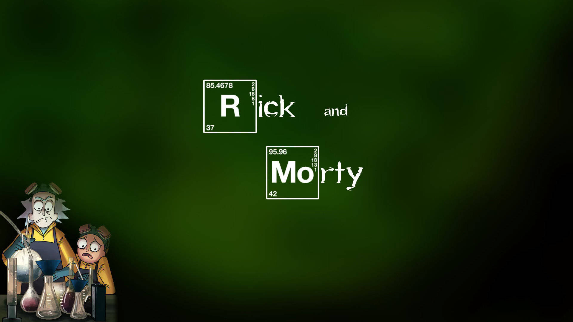 Cool Rick And Morty Element Symbols Background