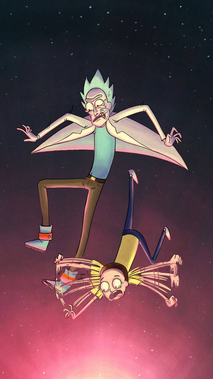 Cool Rick And Morty Falling Background