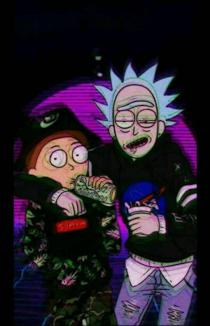 Cool Rick And Morty Hype Beast Background