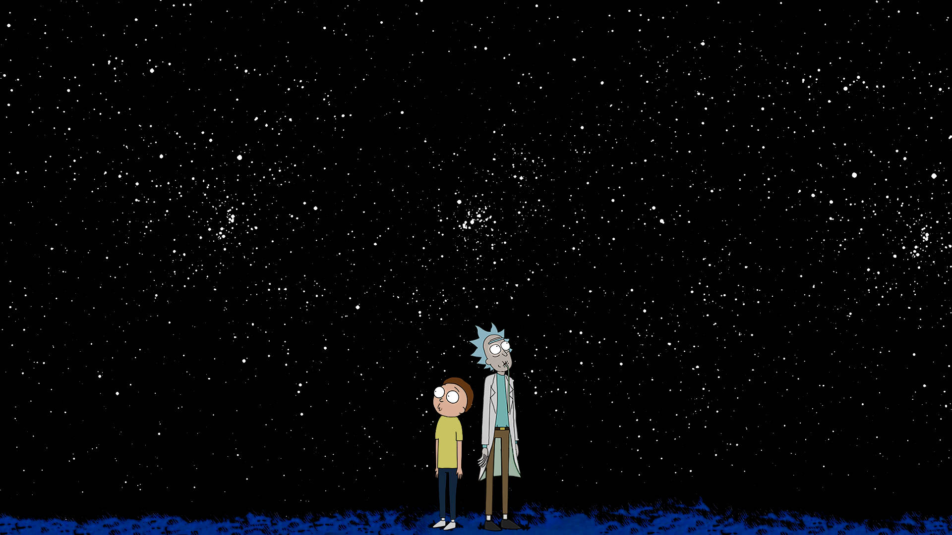 Cool Rick And Morty In Space Background