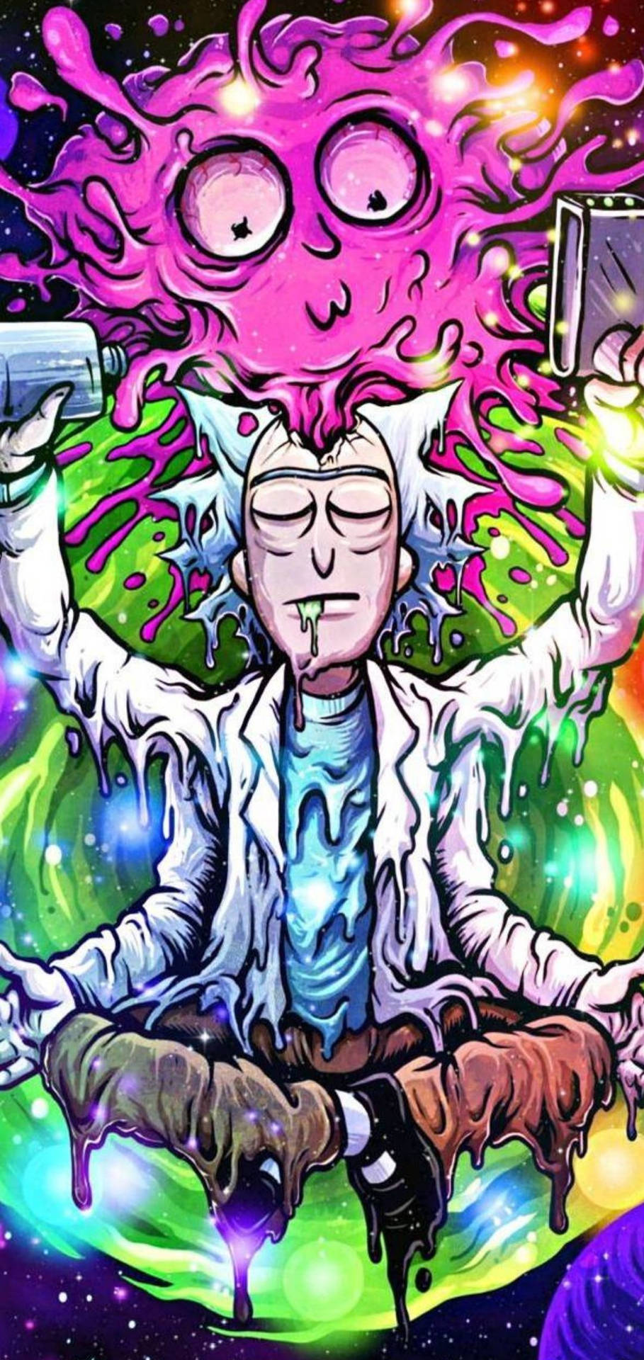 Cool Rick And Morty Meditation Background