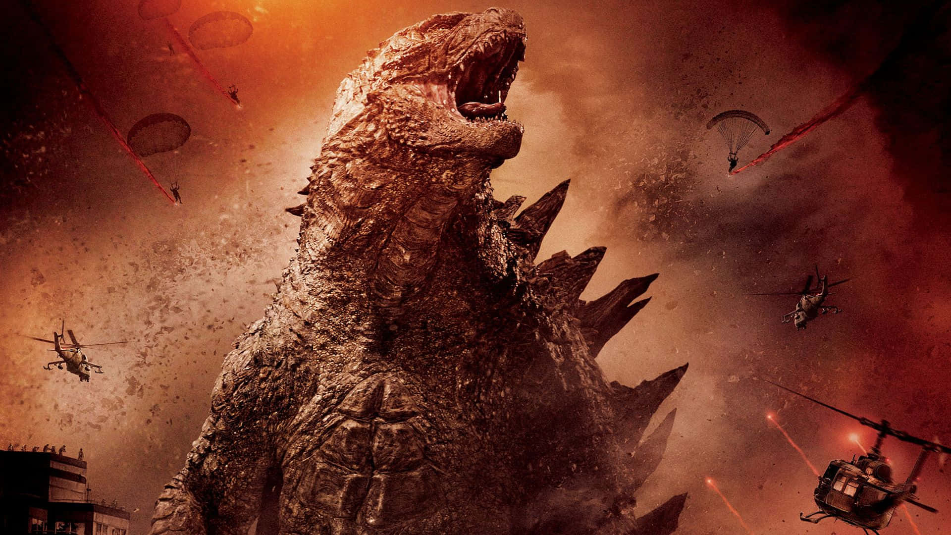 Cool Roaring Godzilla Background