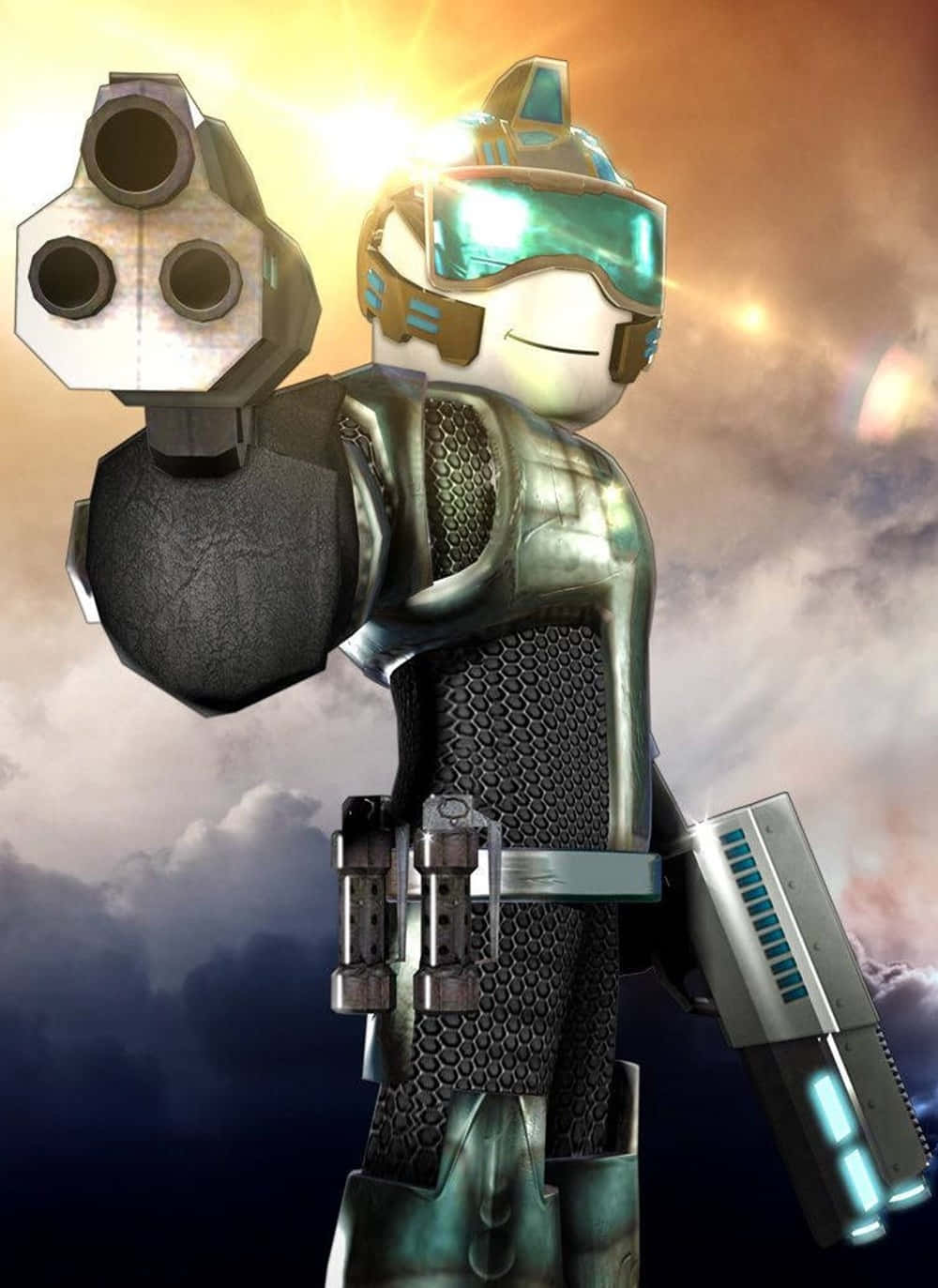 Cool Roblox Robot Character Iphone Background