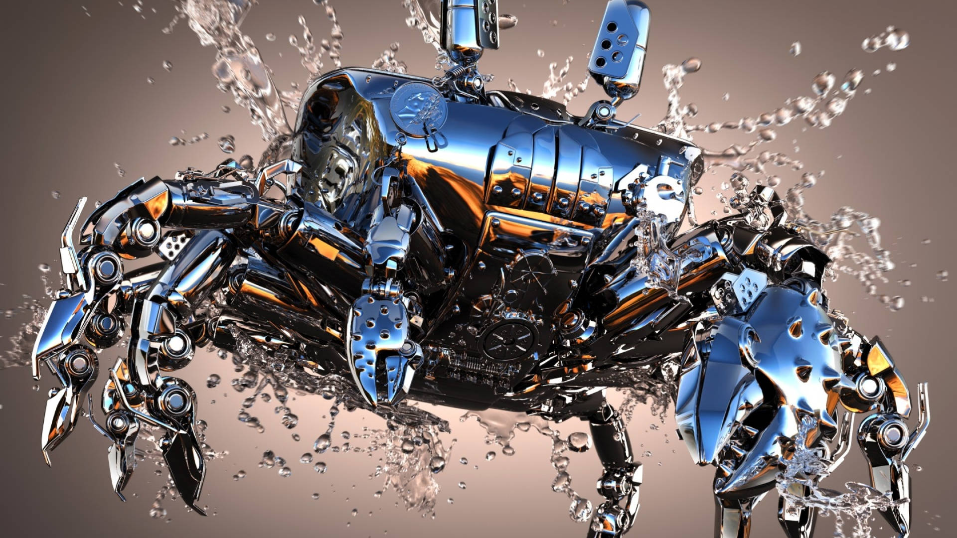 Cool Robot Crab Background