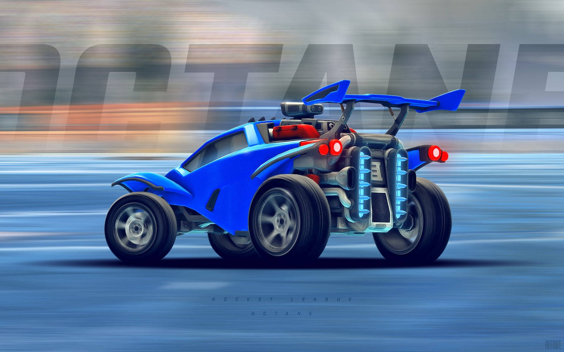 Cool Rocket League Blue Octane Battle Car Background