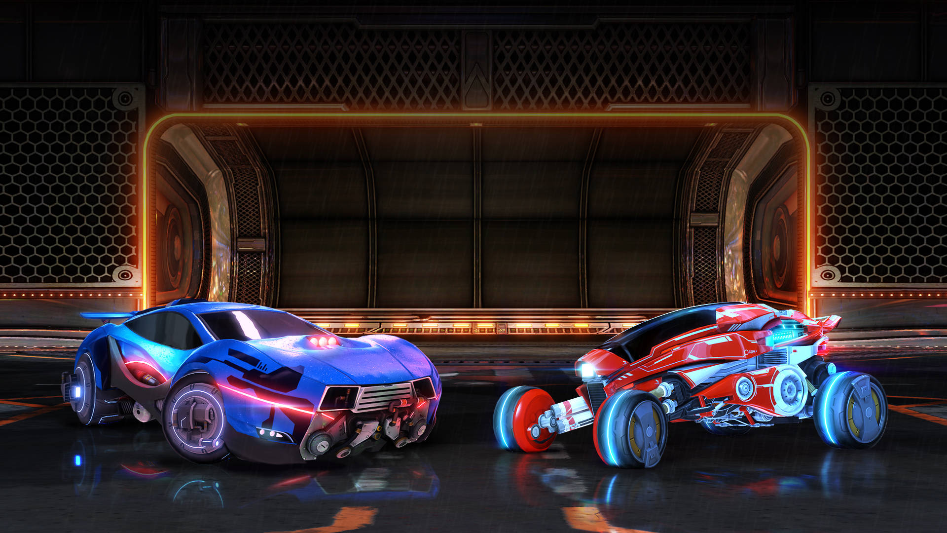 Cool Rocket League Flashy Cars Background