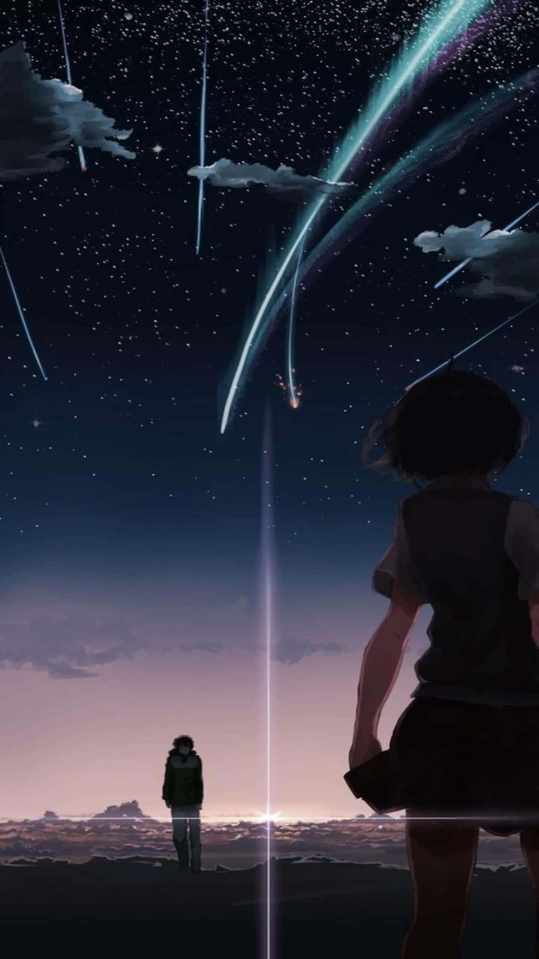 Cool Sad Anime Your Name Twilight Scene Background