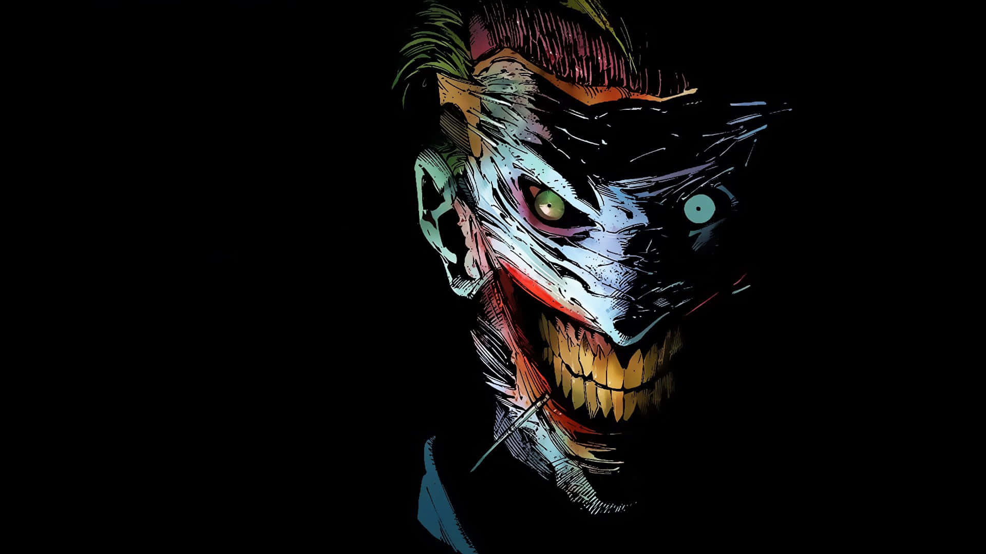 Cool Scary Dangerous Joker Art Background