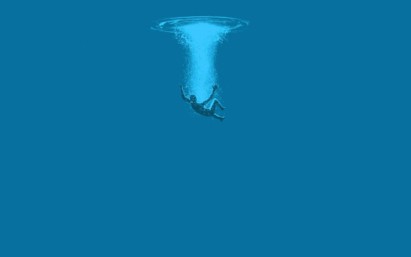 Cool Simple Man In Water Background