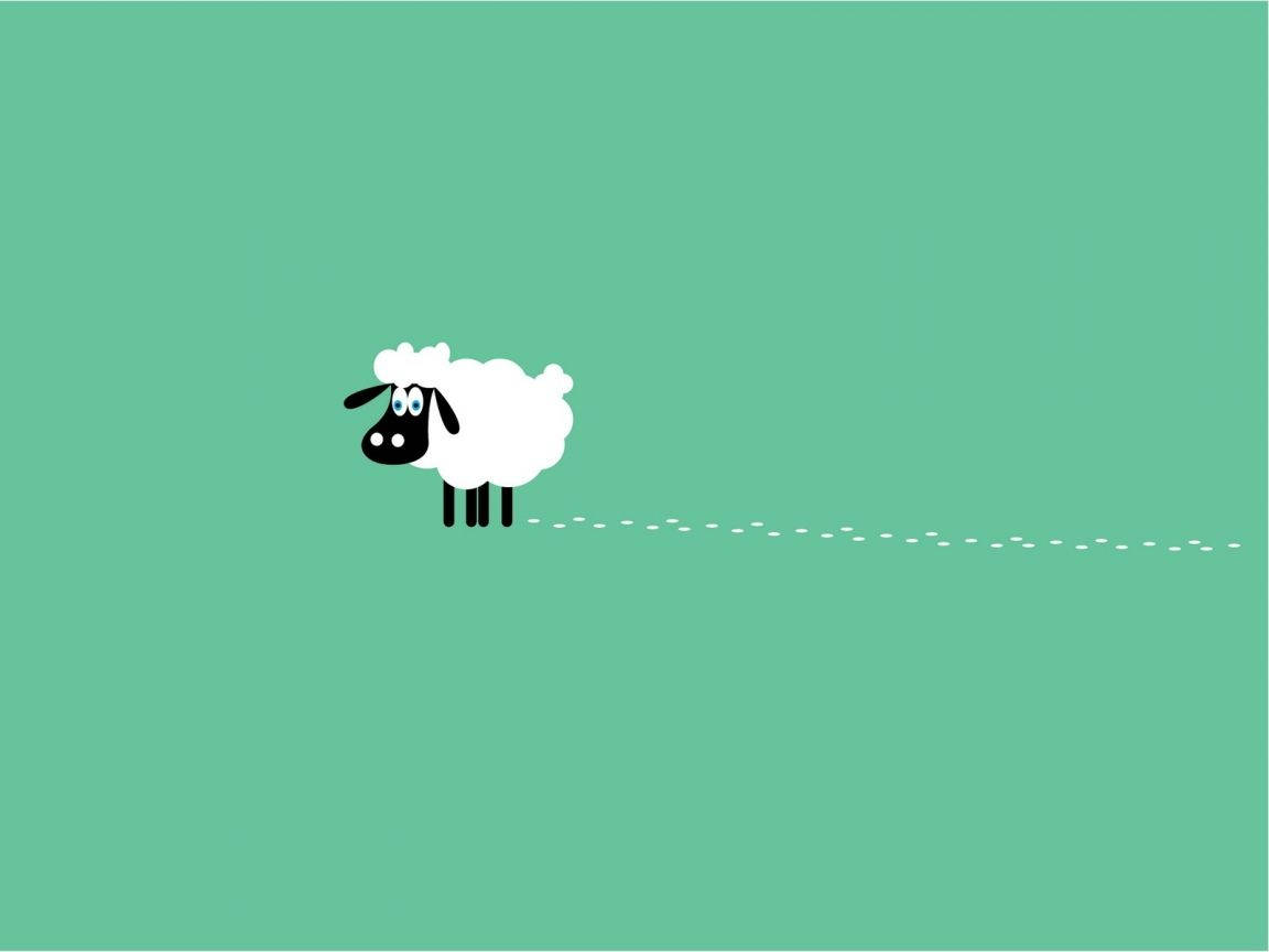 Cool Simple Sheep Graphic Background