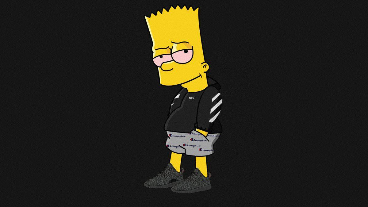 Cool Simpsons Black Outfit Background