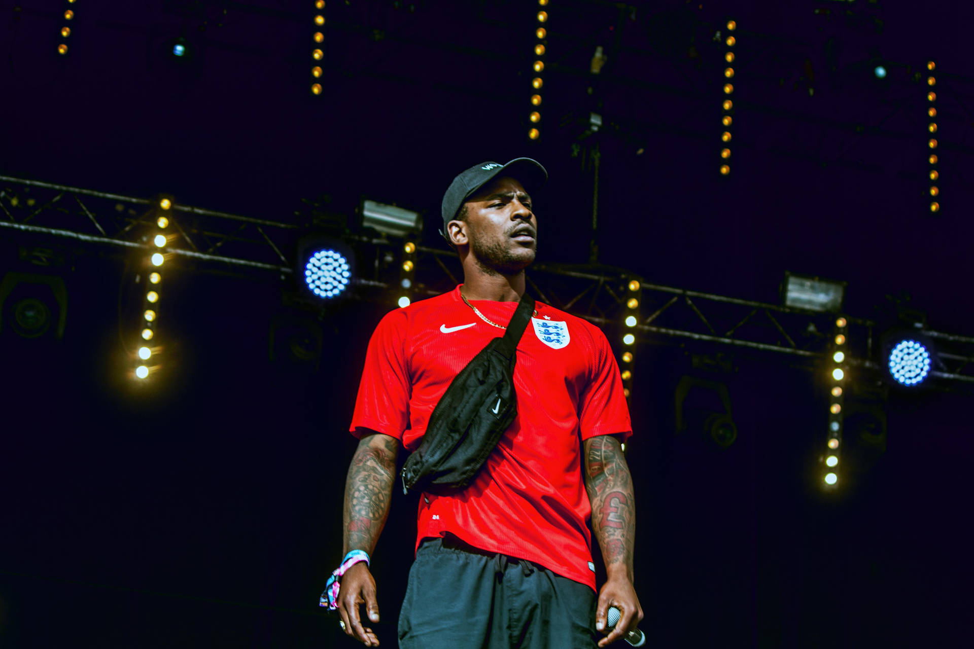 Cool Skepta On Red Shirt Background