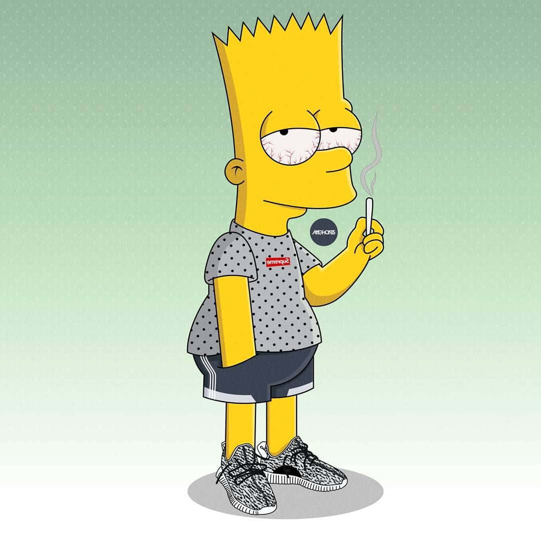 Cool Smoking Bart Simpson Supreme Background