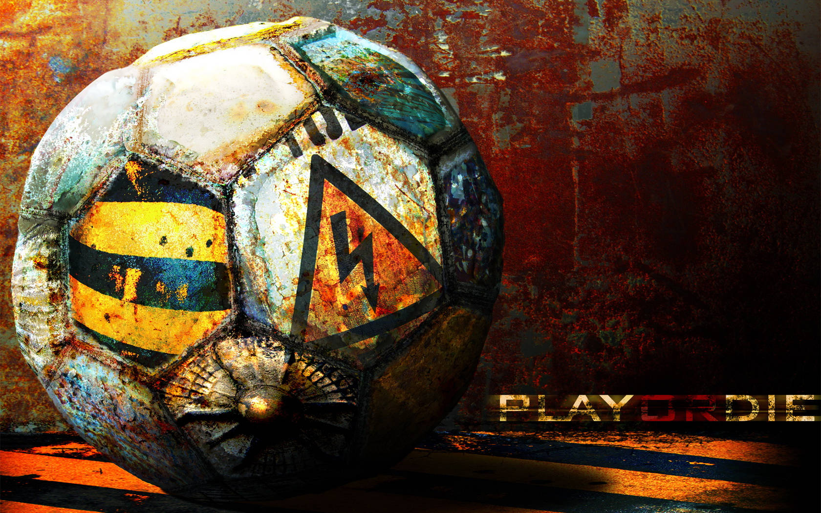 Cool Soccer Ball Grunge Design Background