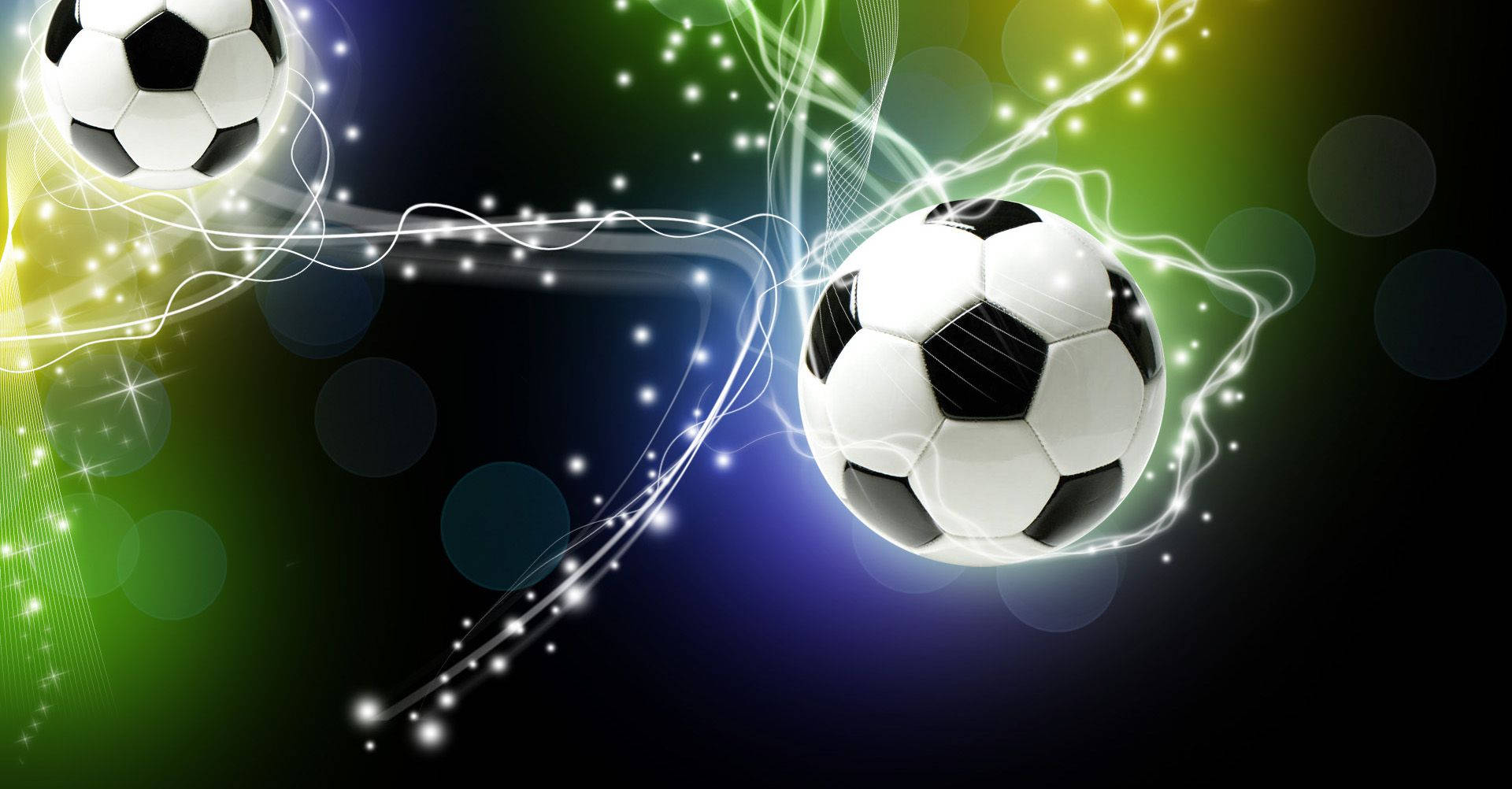 Cool Soccer Balls Fantasy Design Background