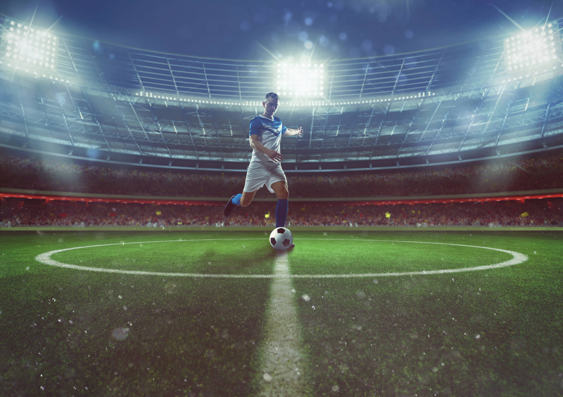 Cool Soccer Desktop Stadium Center Circle Background