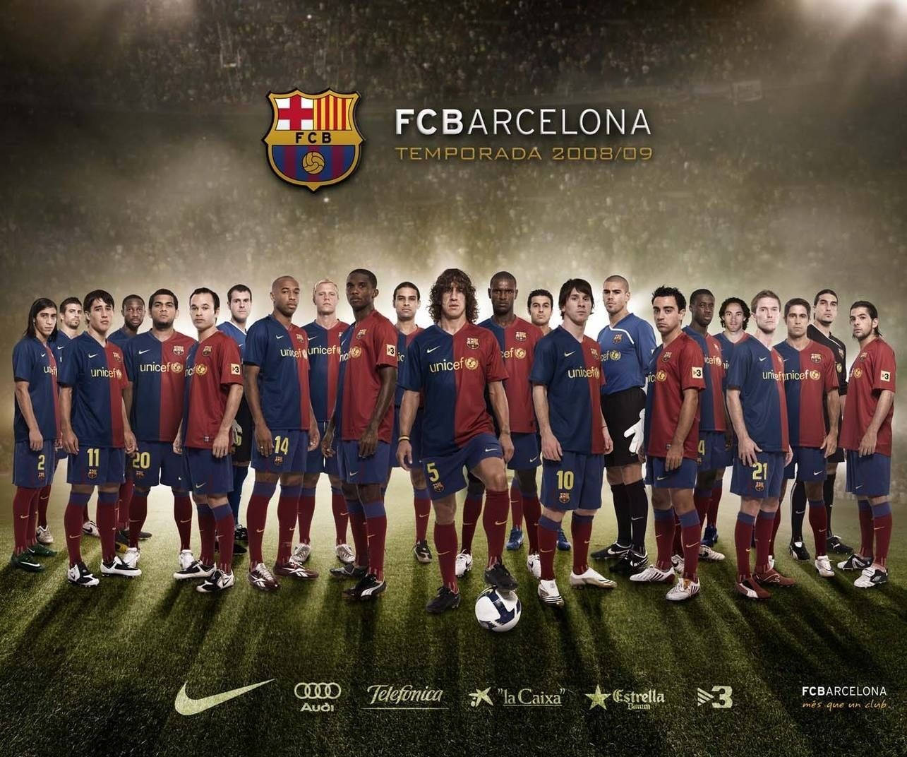 Cool Soccer Fc Barcelona Team Background