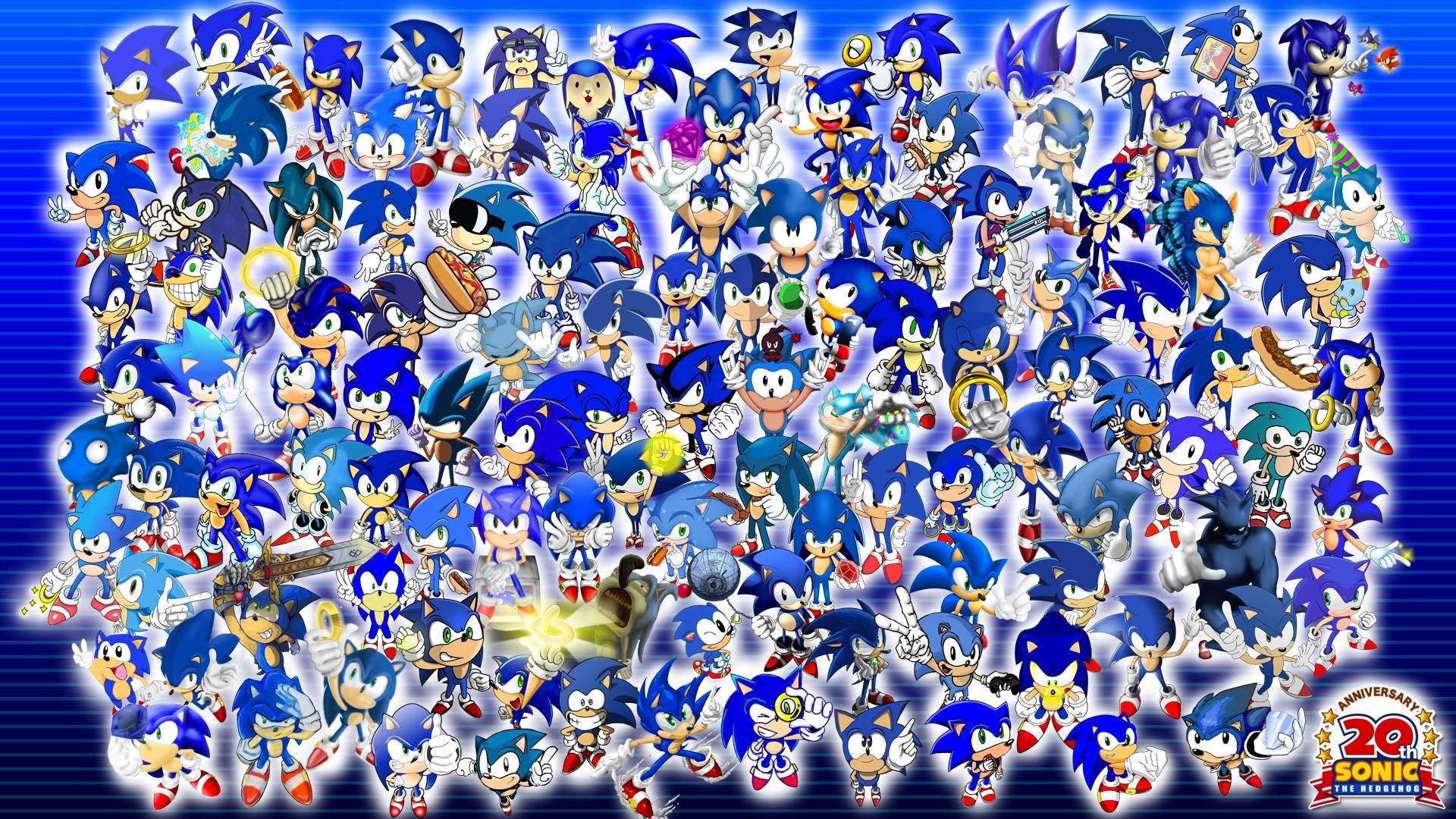 Cool Sonic, The Iconic Character From The Sonic The Hedgehog Video Game Series Background