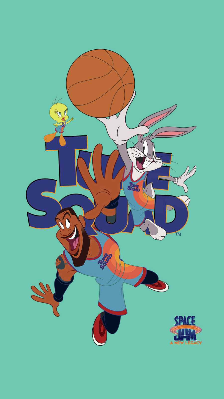 Cool Space Jam Lebron And Tunes Squad Cartoon Background