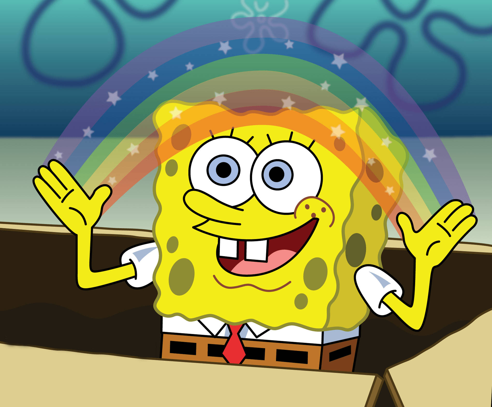 Cool Spongebob Squarepants Imagination Rainbow