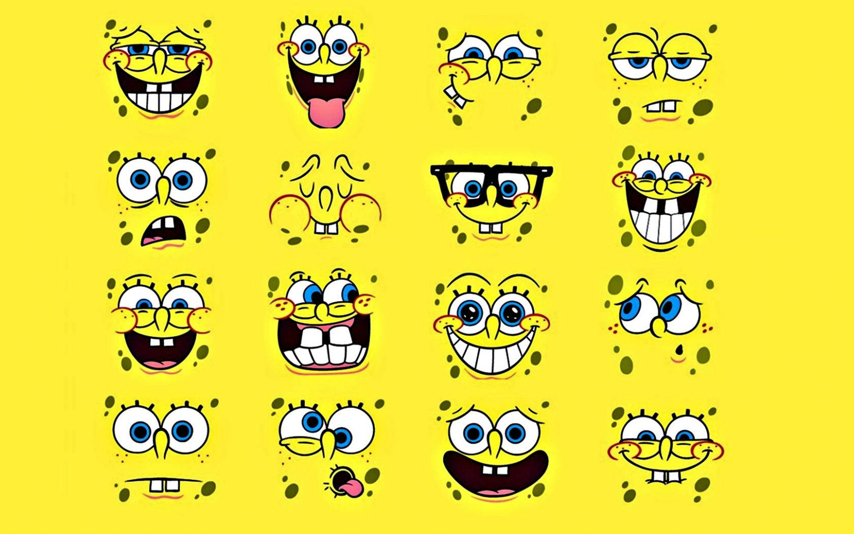 Cool Spongebob Squarepants Yellow Digital Art Background