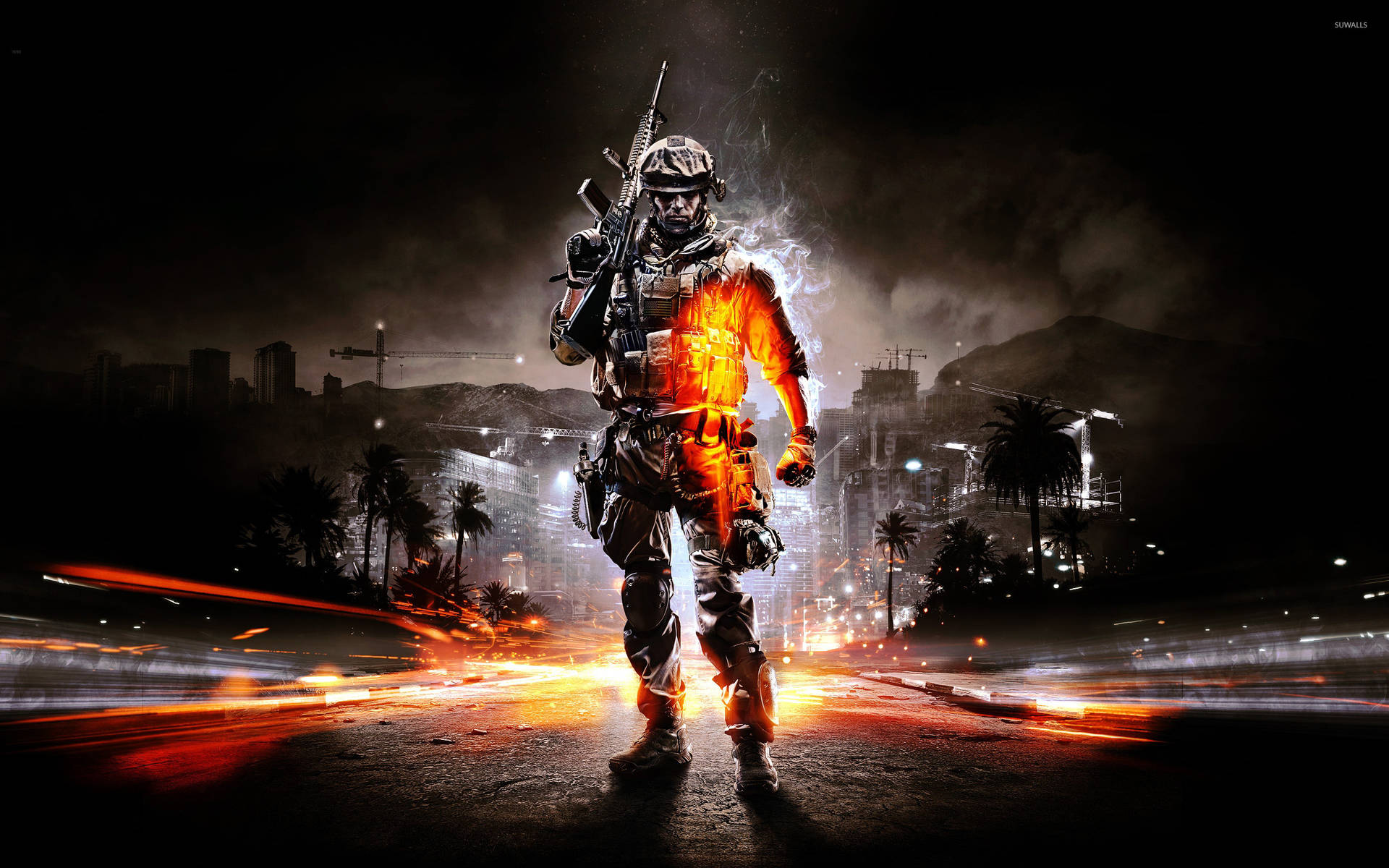Cool Standing Soldier Battlefield 3 Background