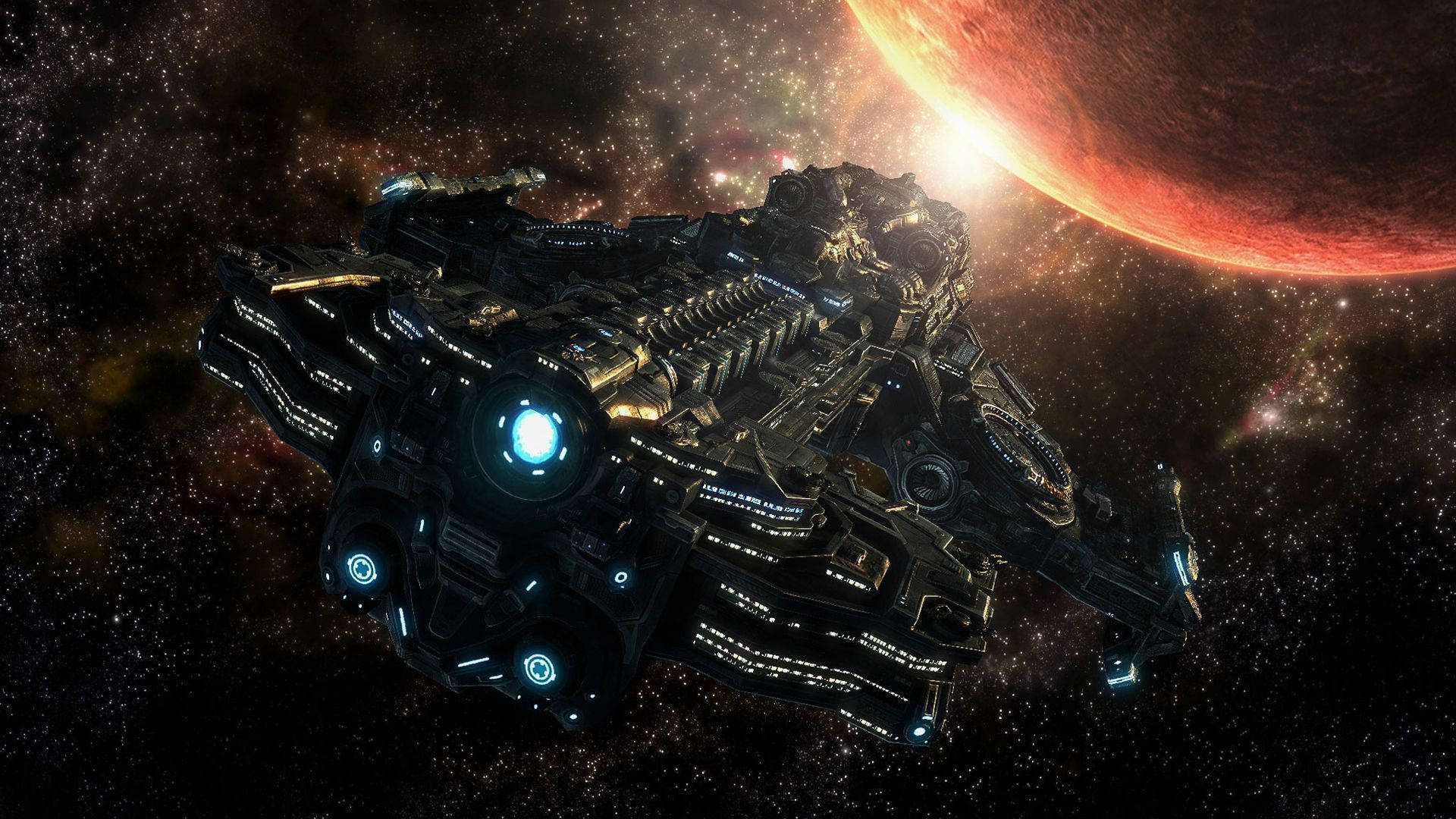 Cool Starcraft Battle Cruiser Background