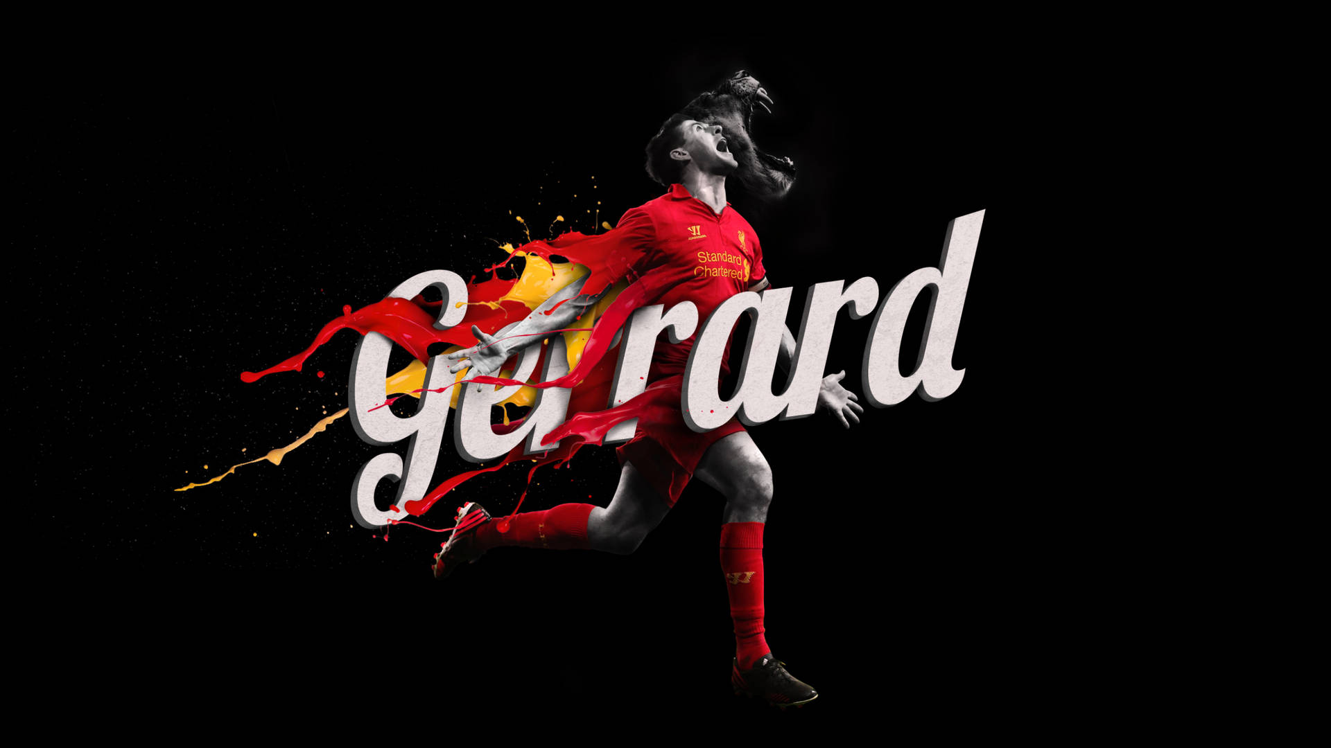Cool Steven Gerrard Lion Background