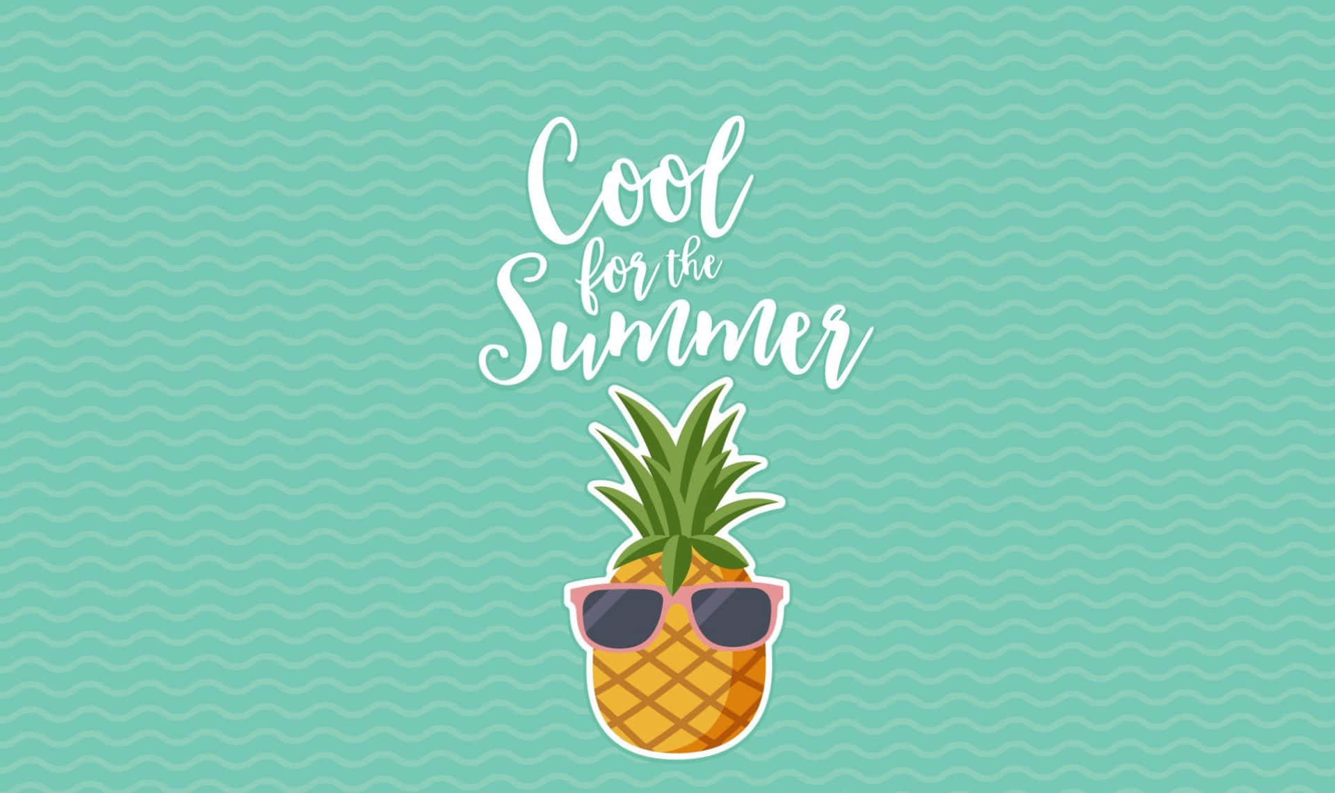 Cool Summer Pineapple Art Background