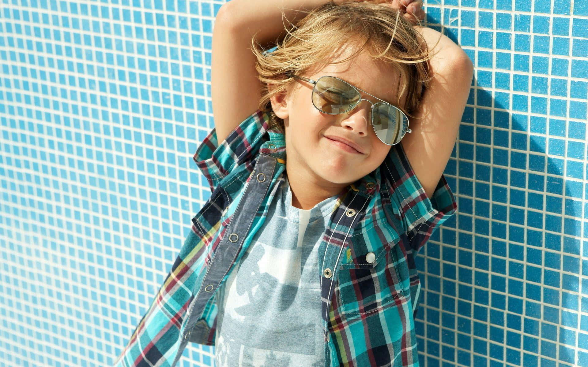 Cool Summer Stylish Boy Outfit Background