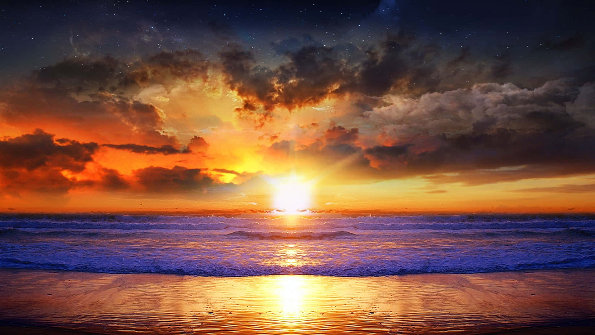 Cool Sun Rise Background