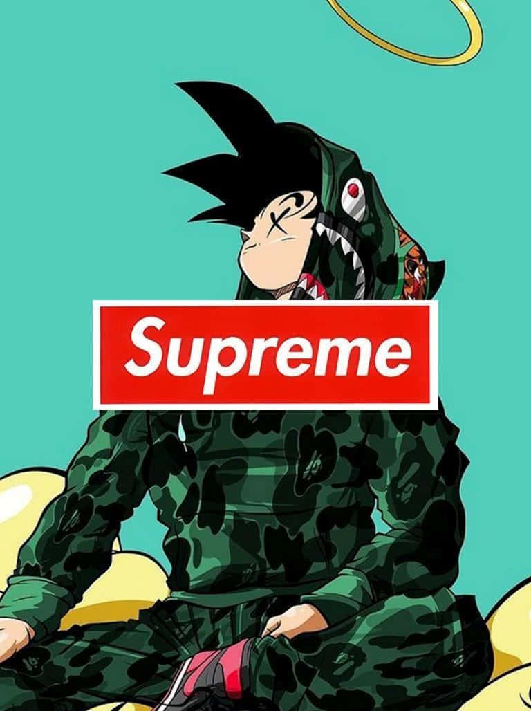 Cool Supreme Anime Dragon Ball Z Goku In Hoodie