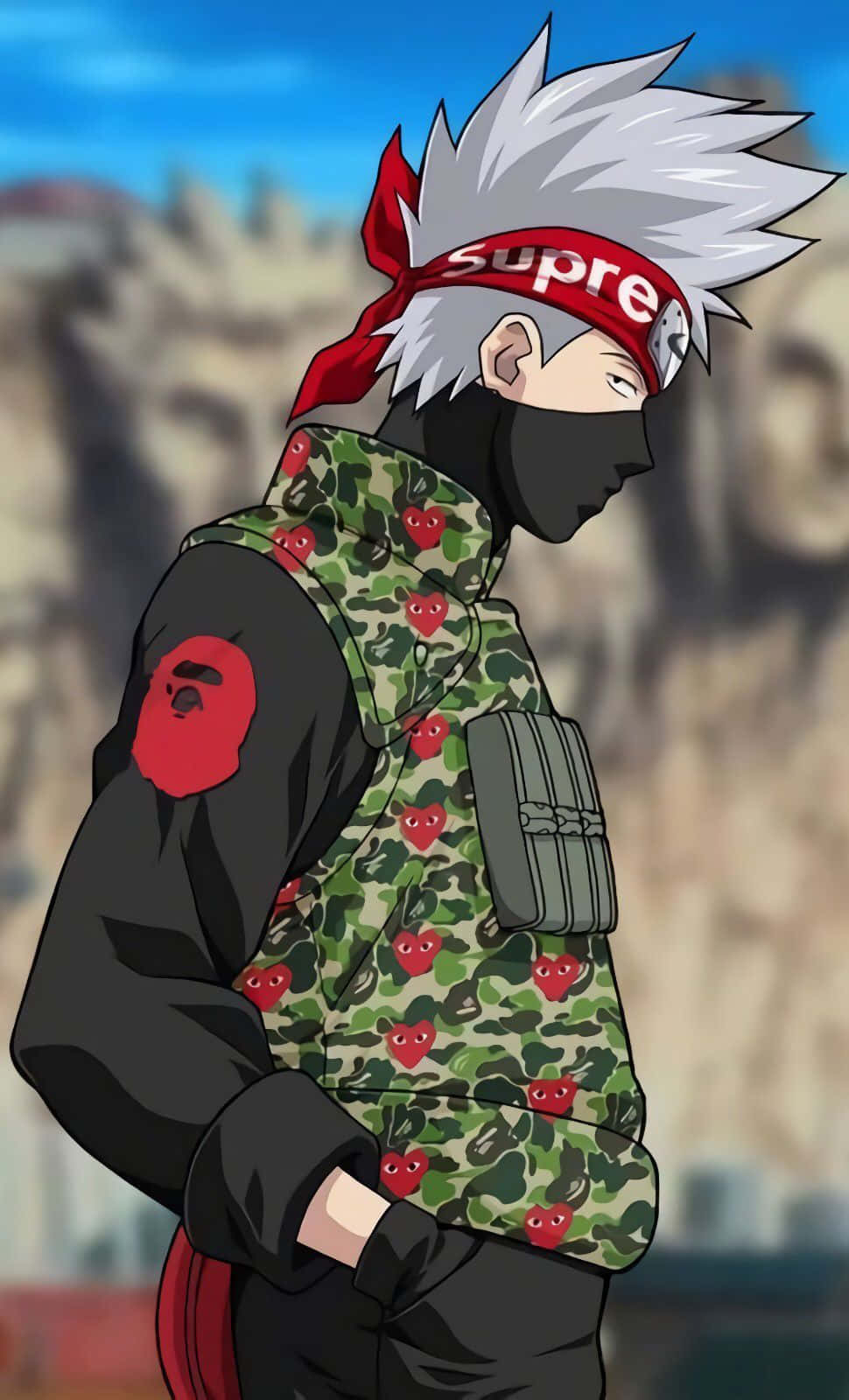 Cool Supreme Anime Naruto Kakashi Background