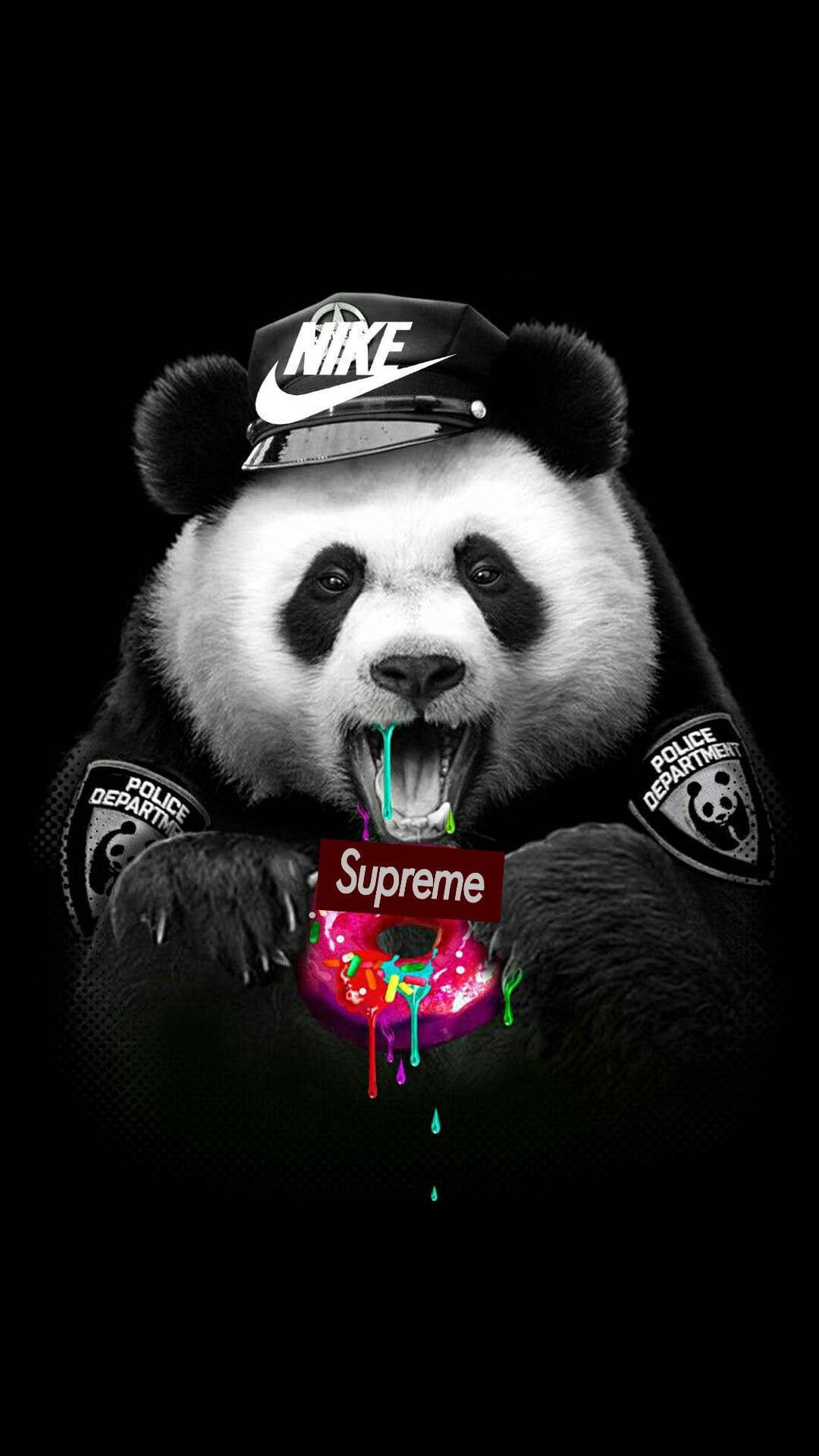 Cool Supreme Drooling Panda Background