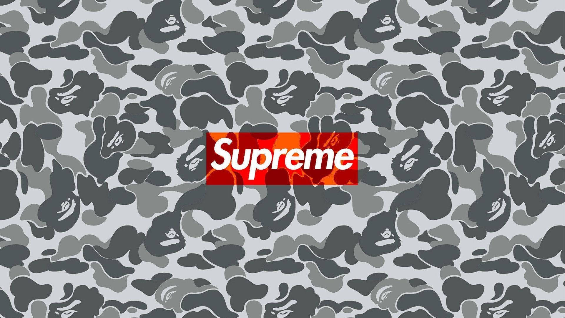 Cool Supreme Gray Camouflage Background