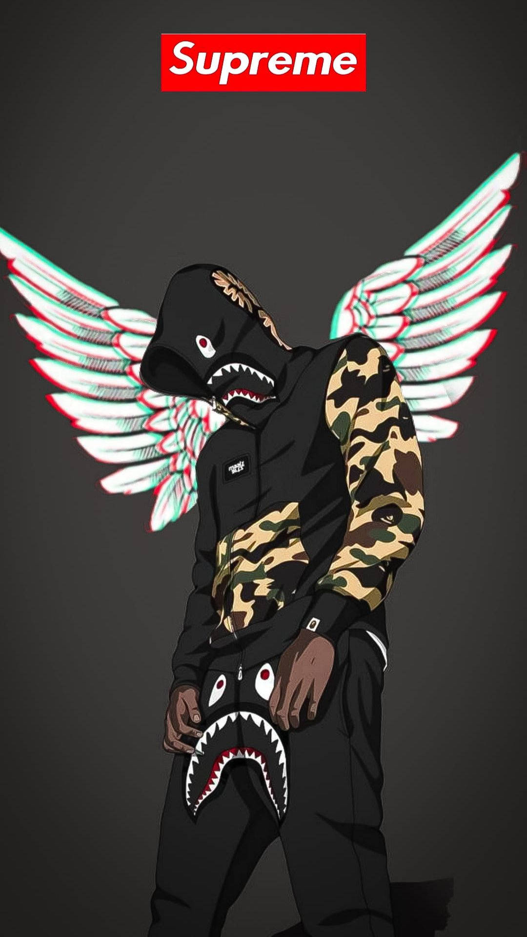 Cool Supreme Merchandise Wings Background