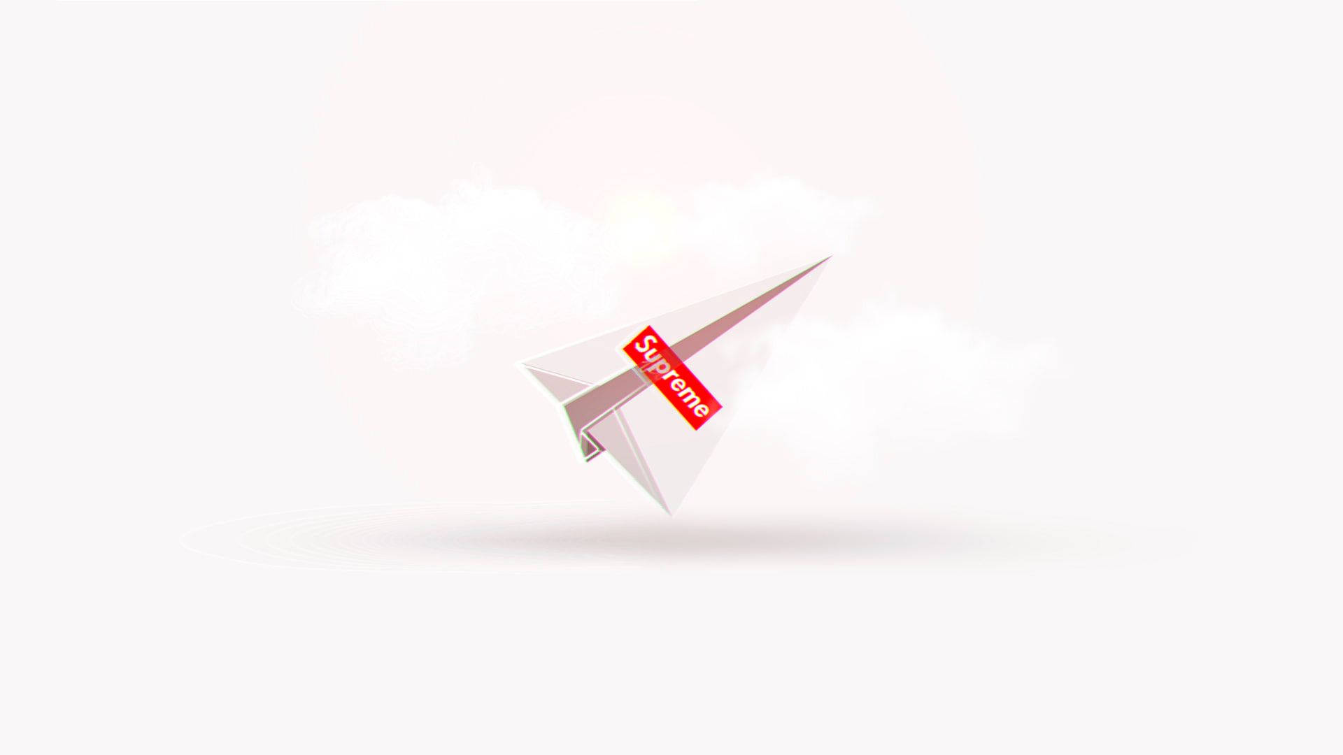 Cool Supreme Paper Airplane Background