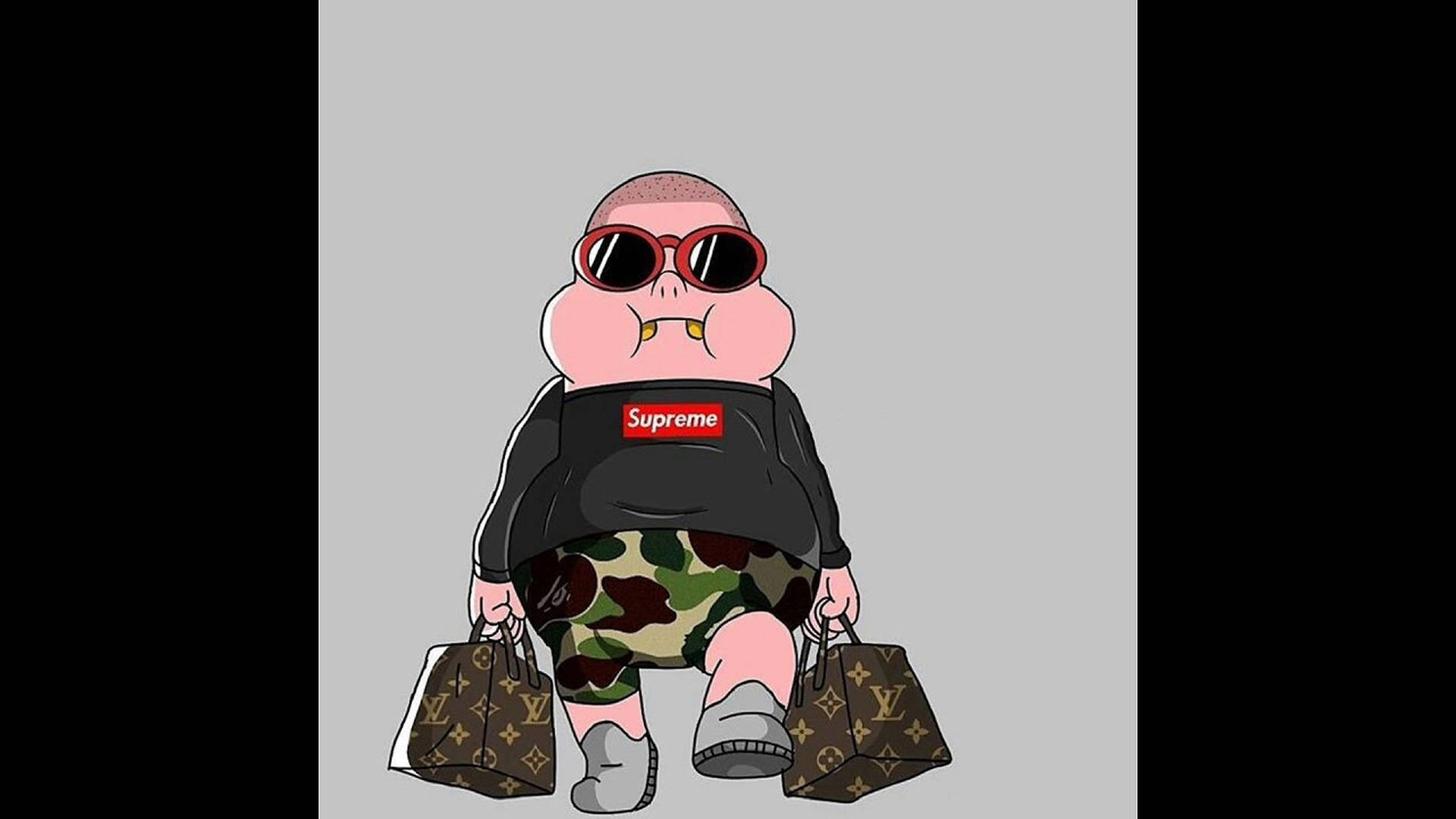Cool Supreme Streetwear Themed Profile Picture Background