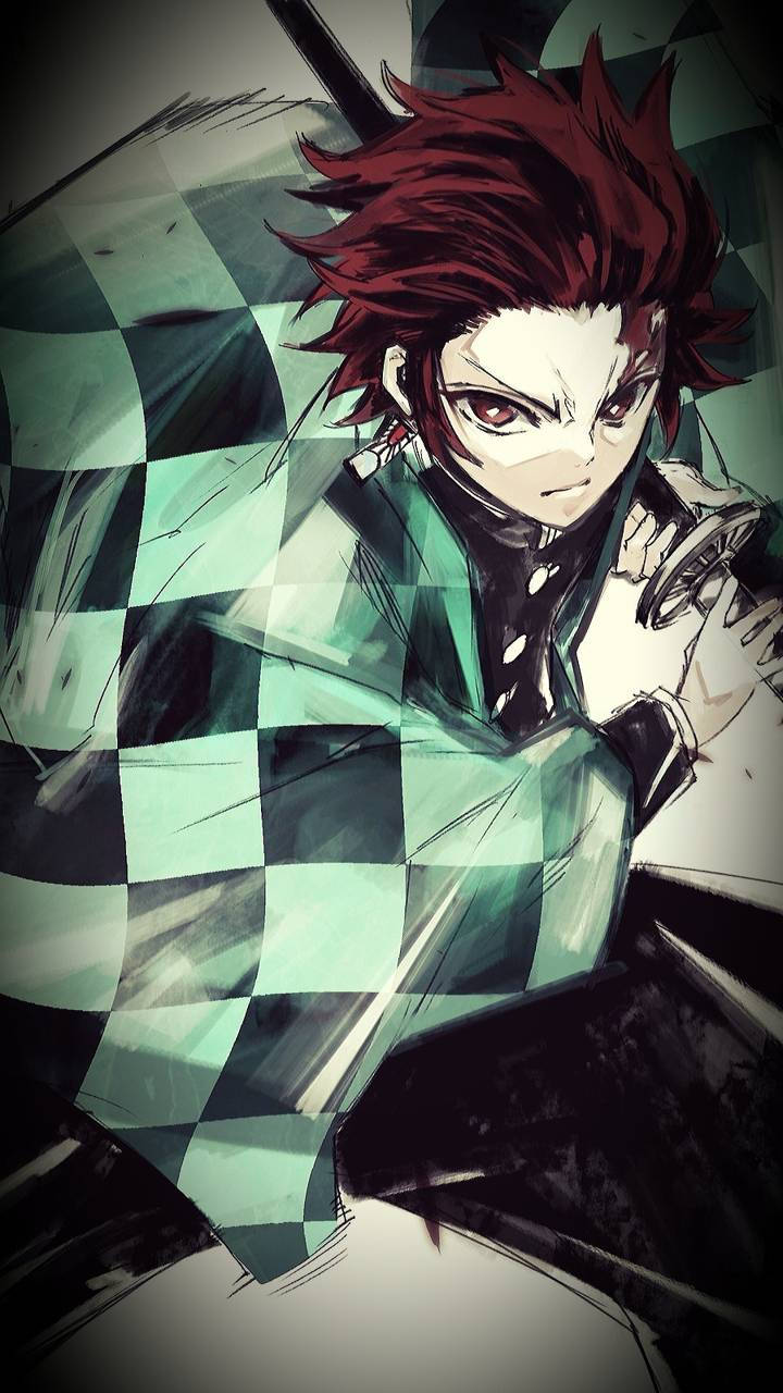 Cool Tanjiro Artwork Kimetsu No Yaiba Background