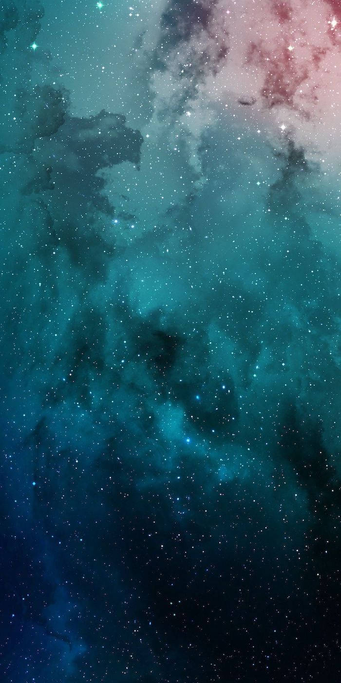 Cool Teal Galaxy Background
