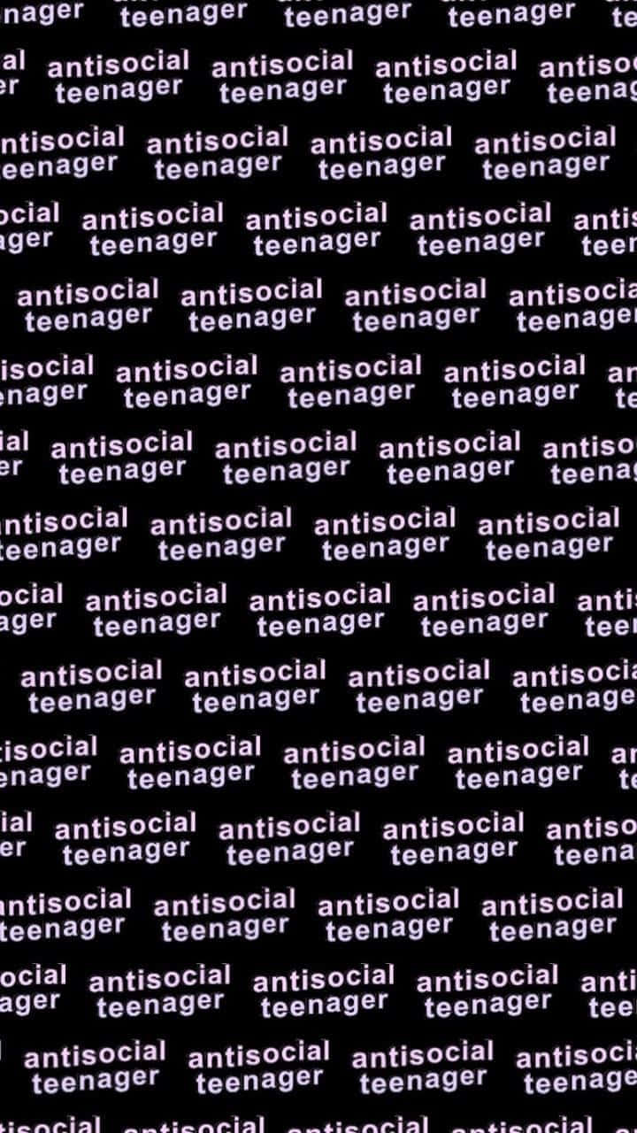 Cool Teenager Antisocial Text Overlay Background