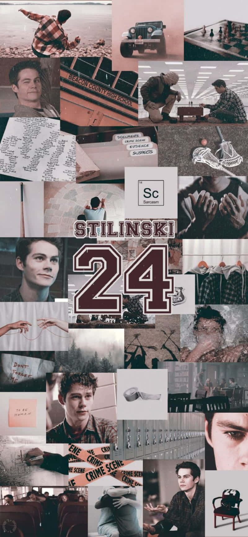 Cool Teenager Stilinski Collage Background