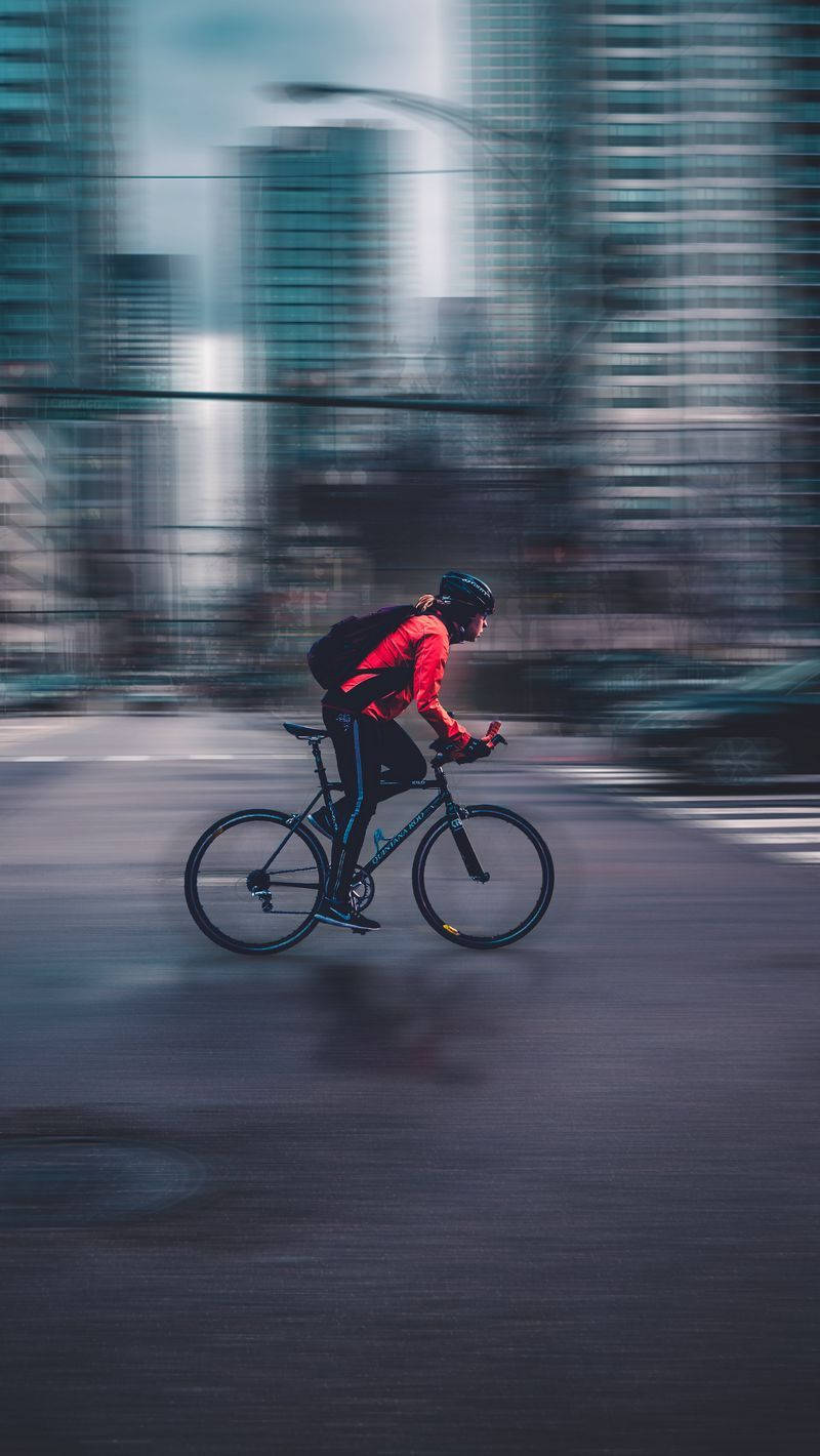 Cool Timelapse Road Bicycle Iphone Background