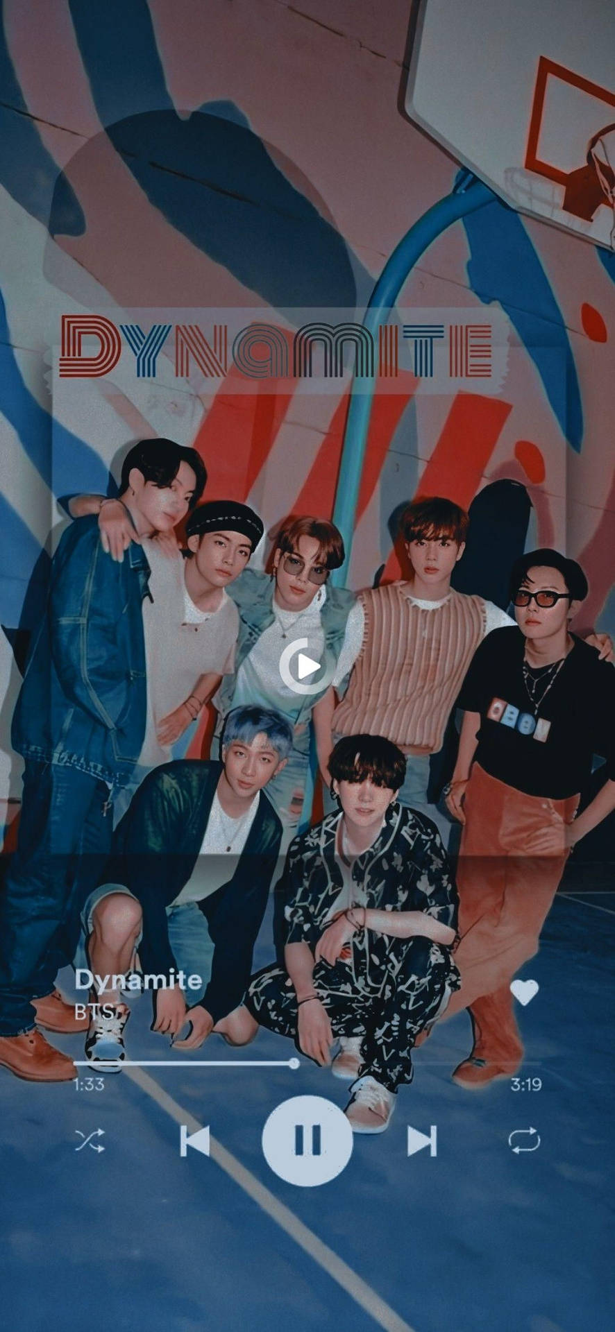 Cool-toned Bts Dynamite Media Player Background