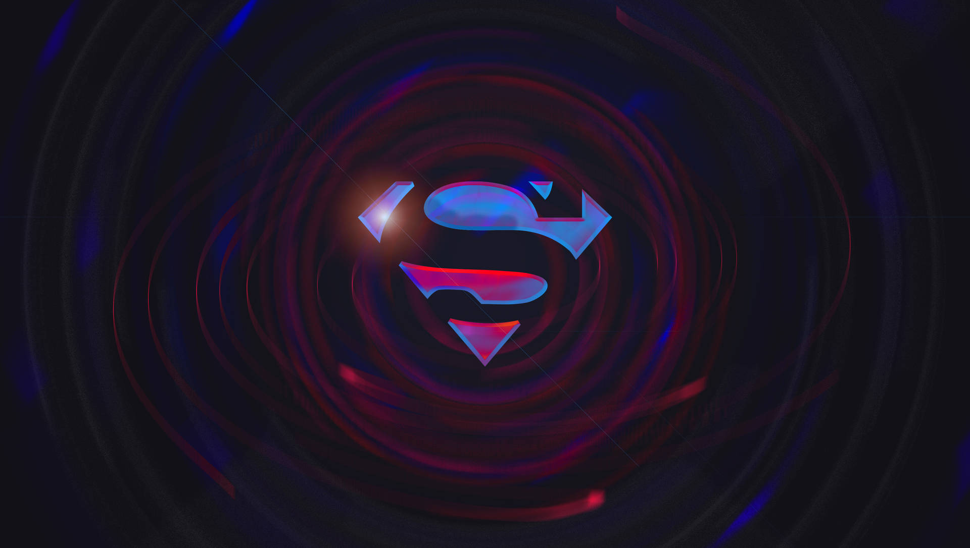 Cool Tunnel Superman Symbol Iphone Background