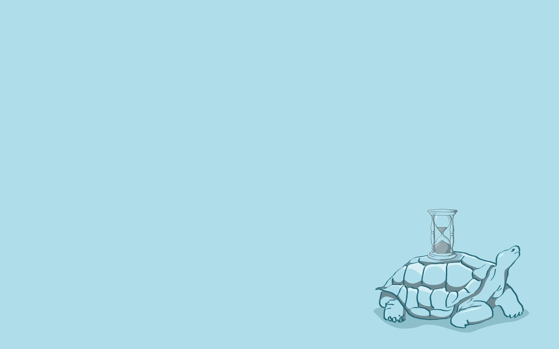 Cool Turtle Hourglass Art Background