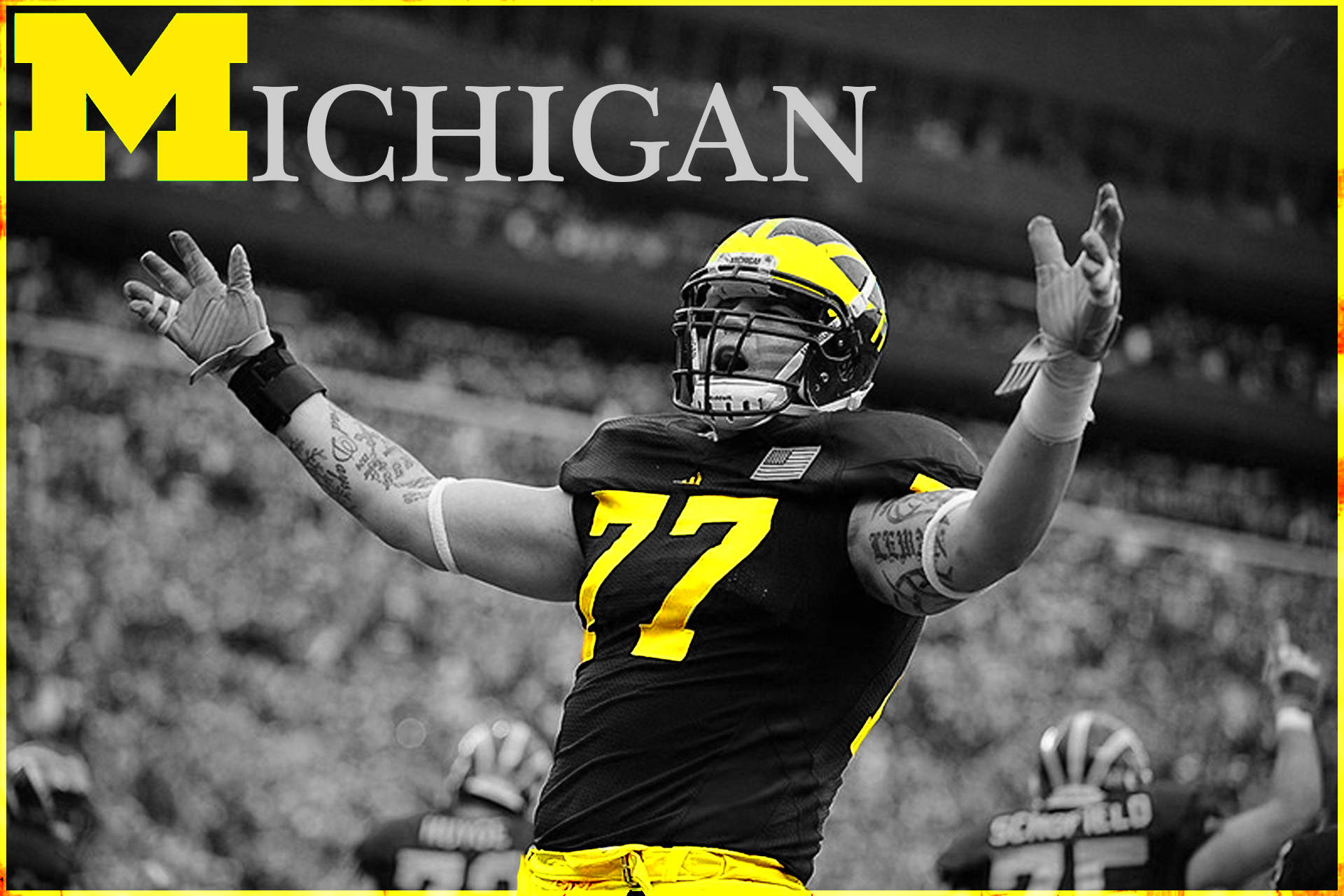 Cool University Of Michigan-ann Arbor Football Background