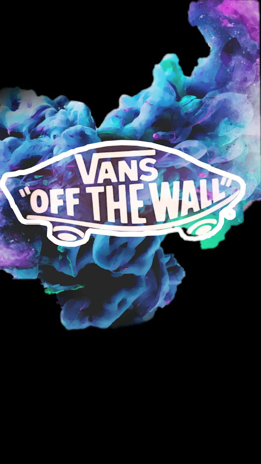 Cool Vans Logo With A Blue And Brown Design Background